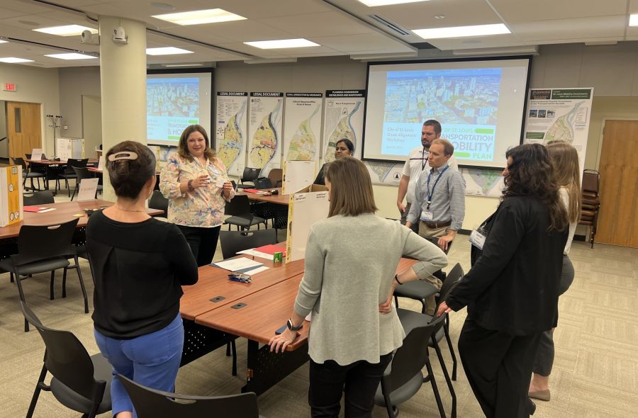 Taylor facilitating a workshop