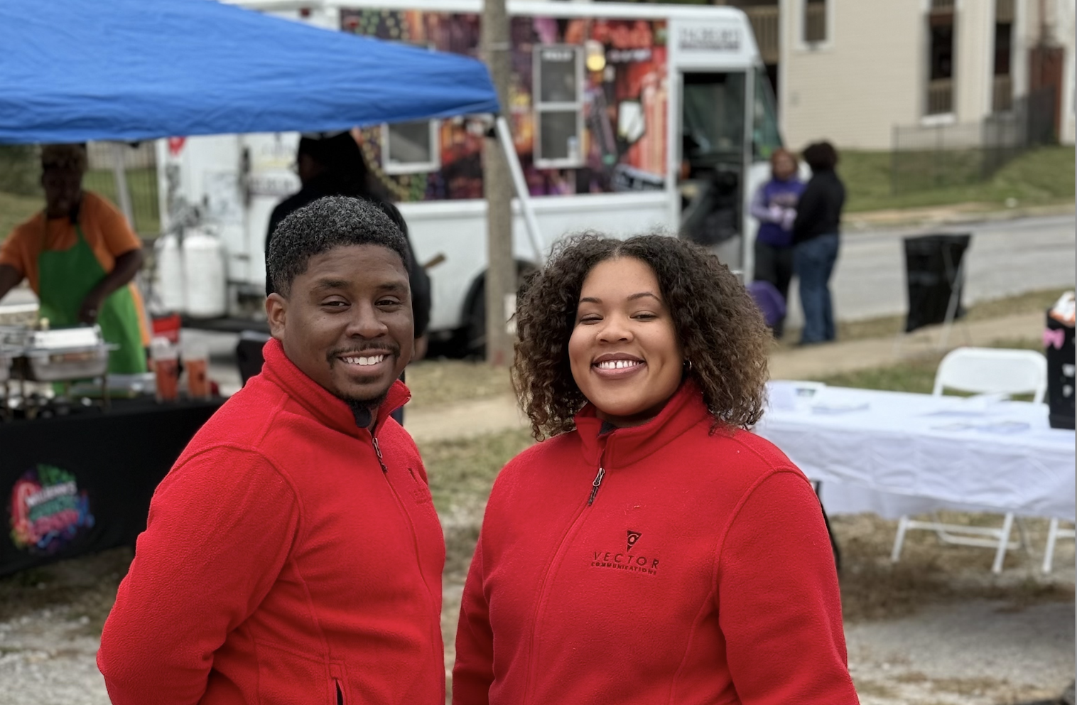 James and Darby at an event